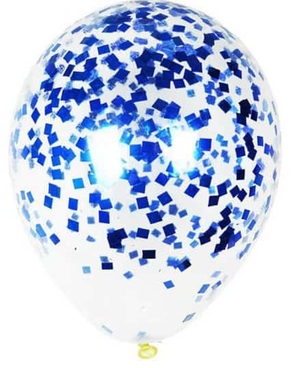 Шар с синим конфетти Большой
